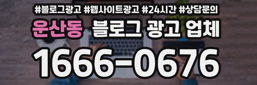 운산동 블로그 광고 업체