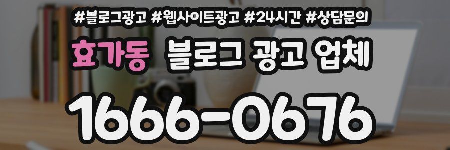 효가동 블로그 광고 업체