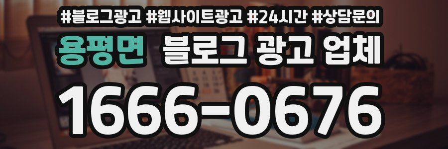 용평면 블로그 광고 업체