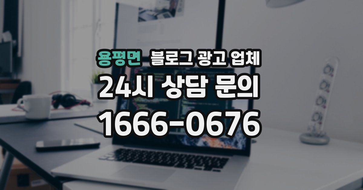 용평면 블로그 광고 업체