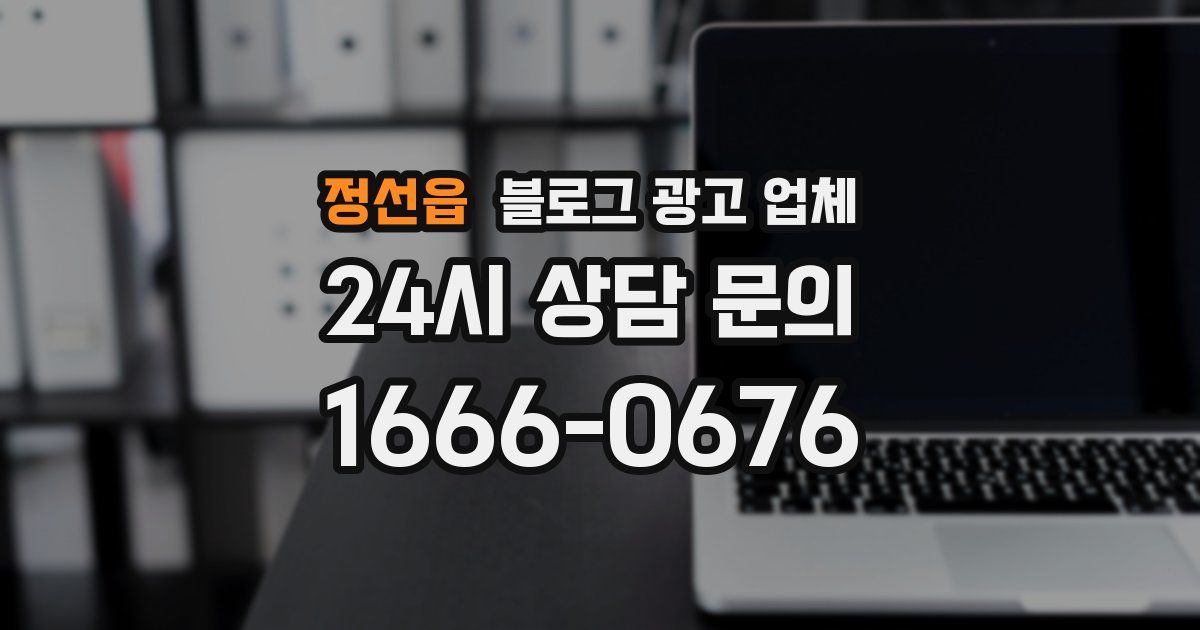 정선읍 블로그 광고 업체