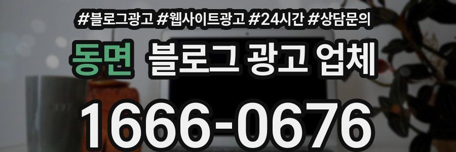 동면 블로그 광고 업체