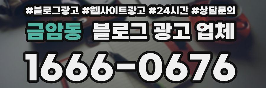 금암동 블로그 광고 업체