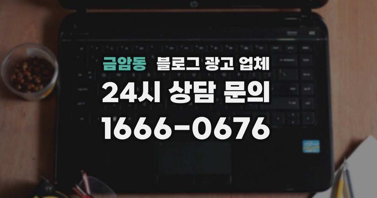 금암동 블로그 광고 업체