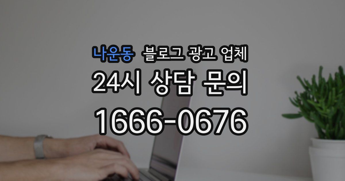 나운동 블로그 광고 업체