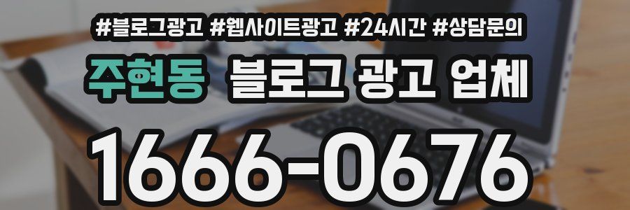 주현동 블로그 광고 업체