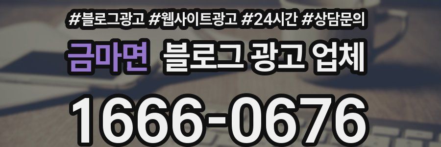 금마면 블로그 광고 업체