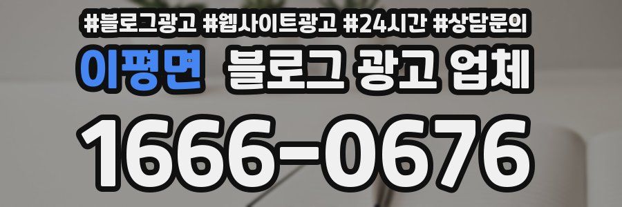 이평면 블로그 광고 업체
