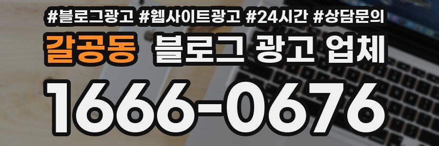 갈공동 블로그 광고 업체