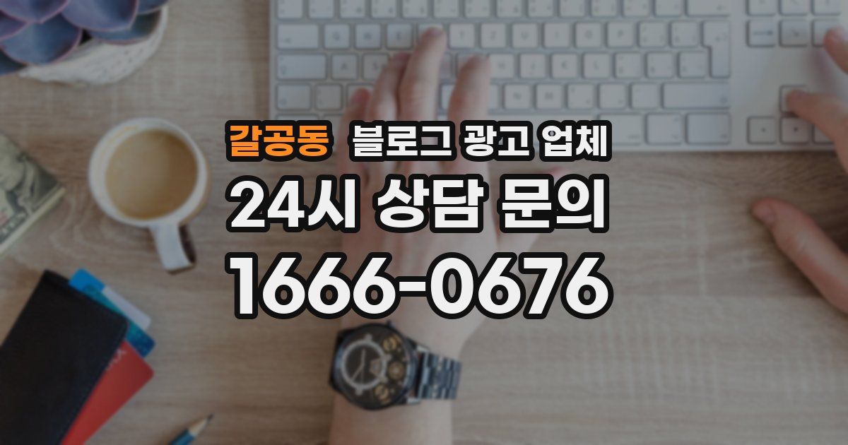 갈공동 블로그 광고 업체
