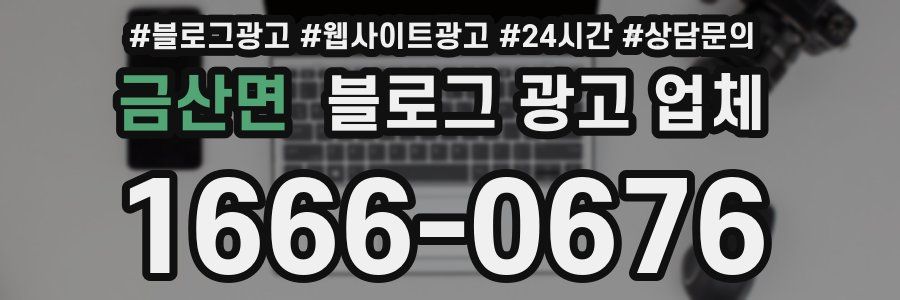 금산면 블로그 광고 업체