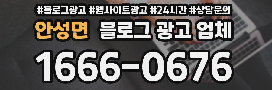 안성면 블로그 광고 업체