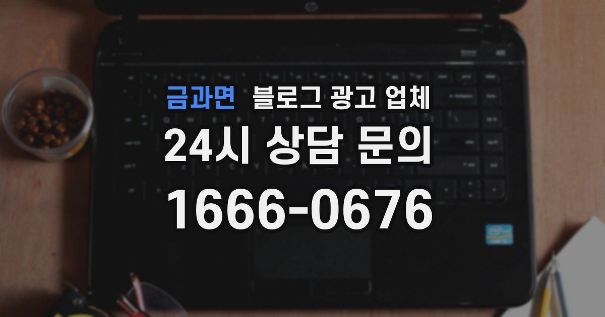 금과면 블로그 광고 업체