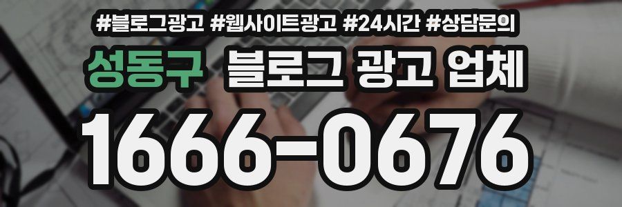성동구 블로그 광고 업체