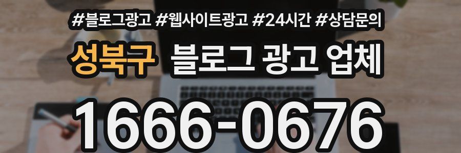성북구 블로그 광고 업체