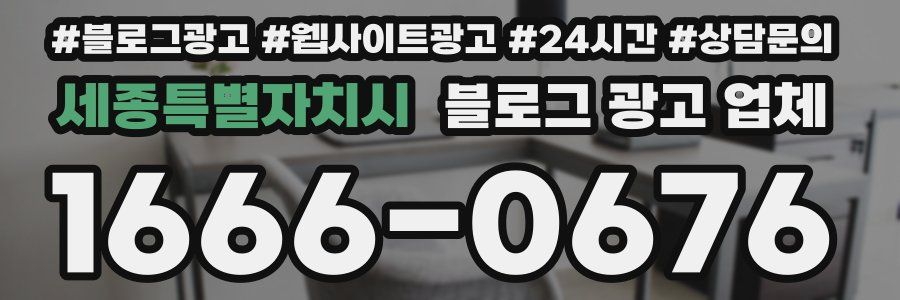 세종특별자치시 블로그 광고 업체