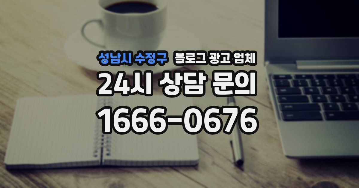 성남시 수정구 블로그 광고 업체
