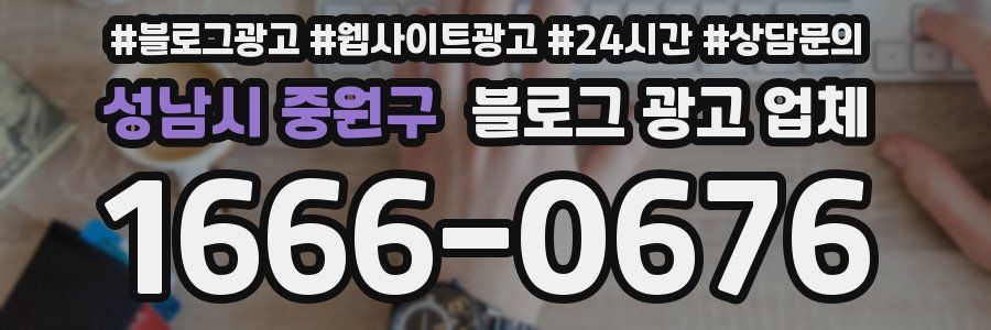 성남시 중원구 블로그 광고 업체