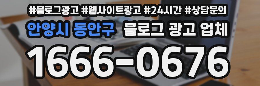 안양시 동안구 블로그 광고 업체