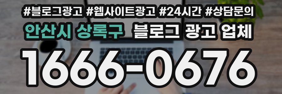 안산시 상록구 블로그 광고 업체