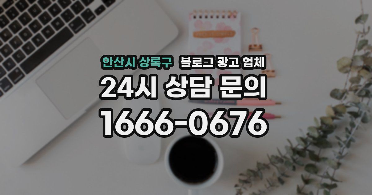 안산시 상록구 블로그 광고 업체