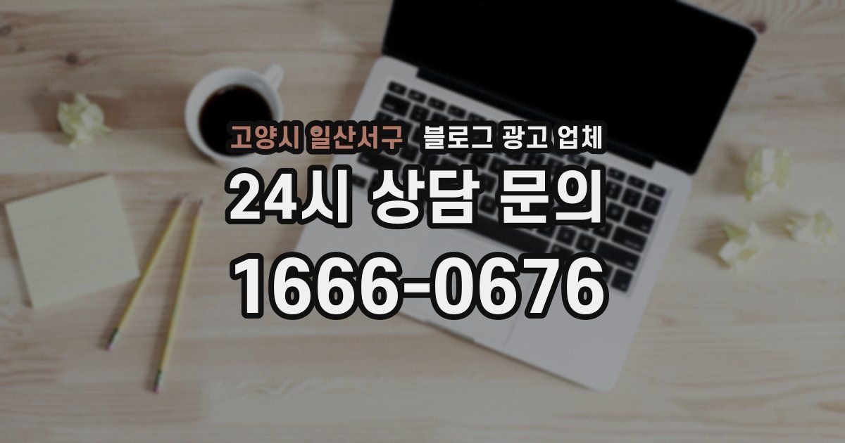 고양시 일산서구 블로그 광고 업체