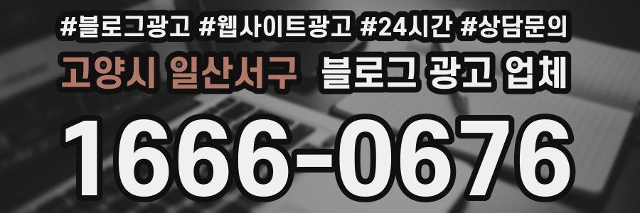 고양시 일산서구 블로그 광고 업체