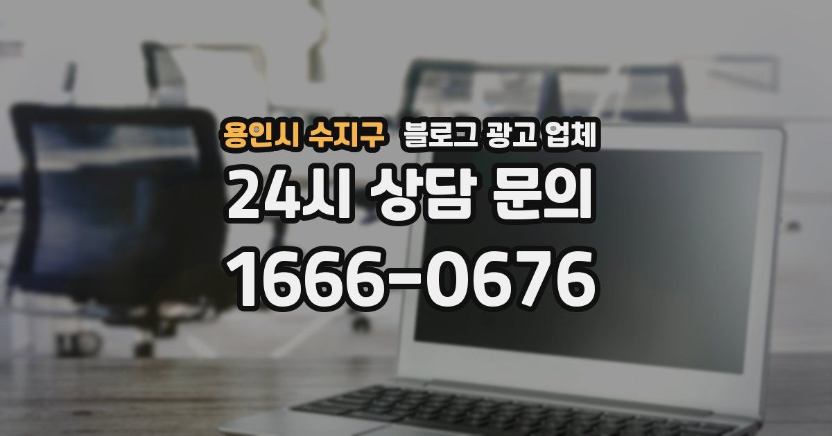 용인시 수지구 블로그 광고 업체