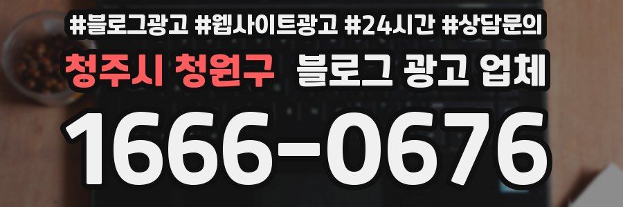청주시 청원구 블로그 광고 업체