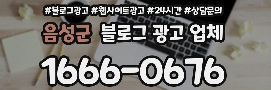 음성군 블로그 광고 업체