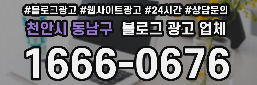 천안시 동남구 블로그 광고 업체