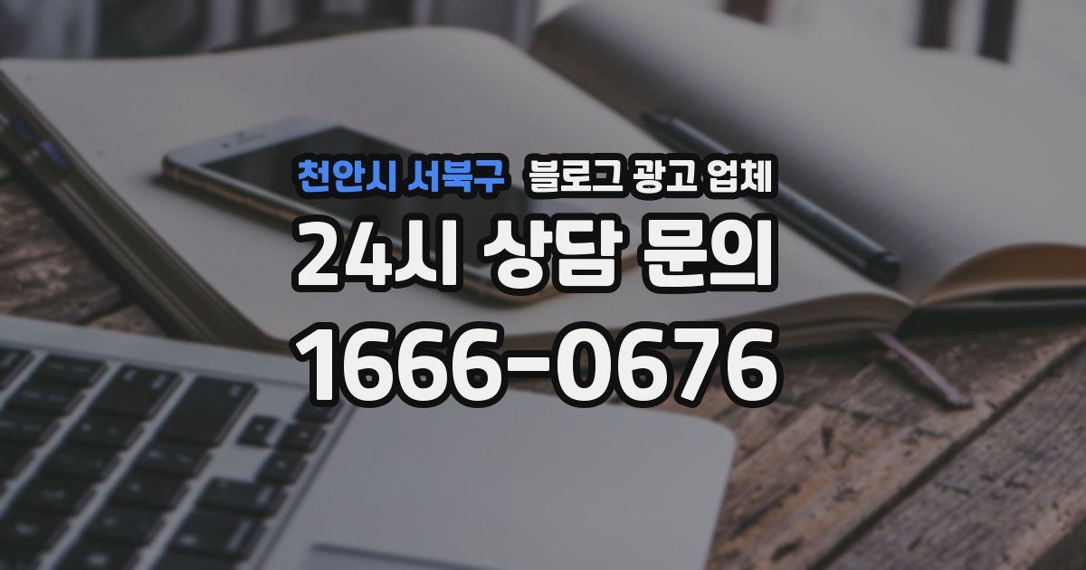 천안시 서북구 블로그 광고 업체