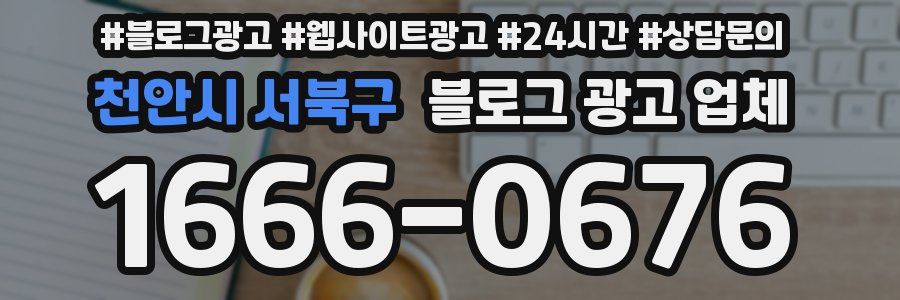 천안시 서북구 블로그 광고 업체