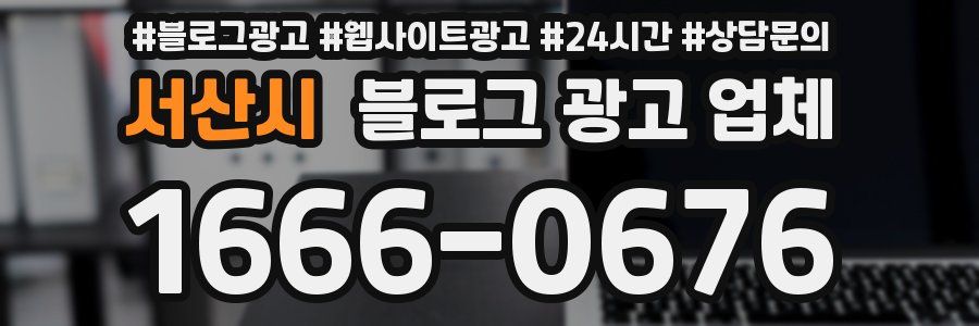 서산시 블로그 광고 업체
