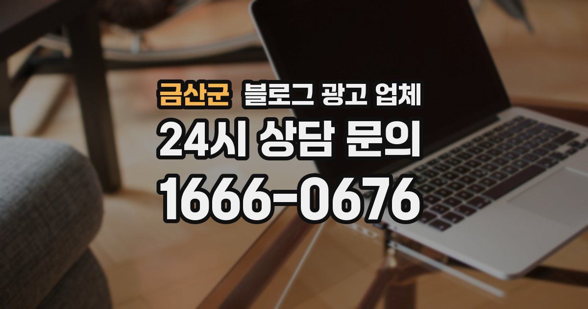 금산군 블로그 광고 업체