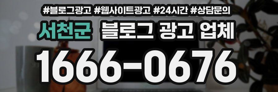 서천군 블로그 광고 업체