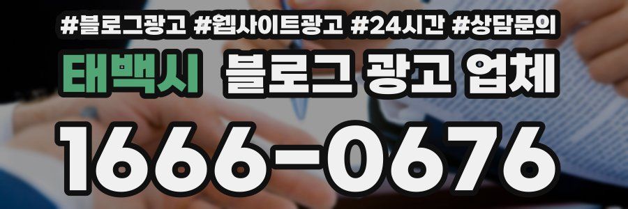 태백시 블로그 광고 업체