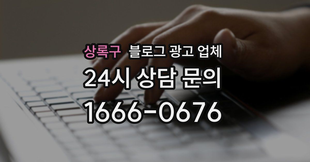 상록구 블로그 광고 업체