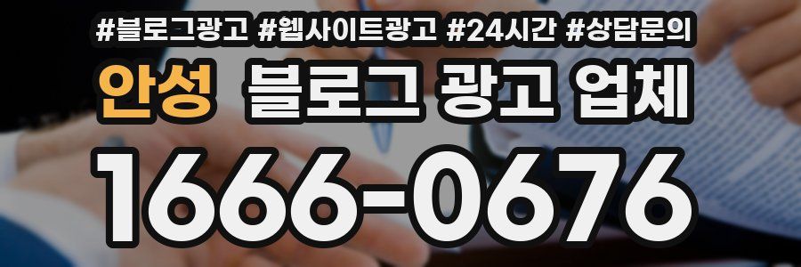 안성 블로그 광고 업체