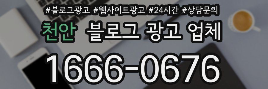 천안 블로그 광고 업체