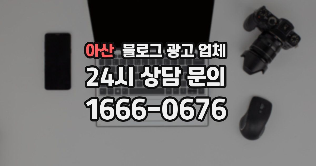 아산 블로그 광고 업체
