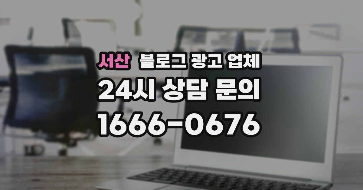 서산 블로그 광고 업체