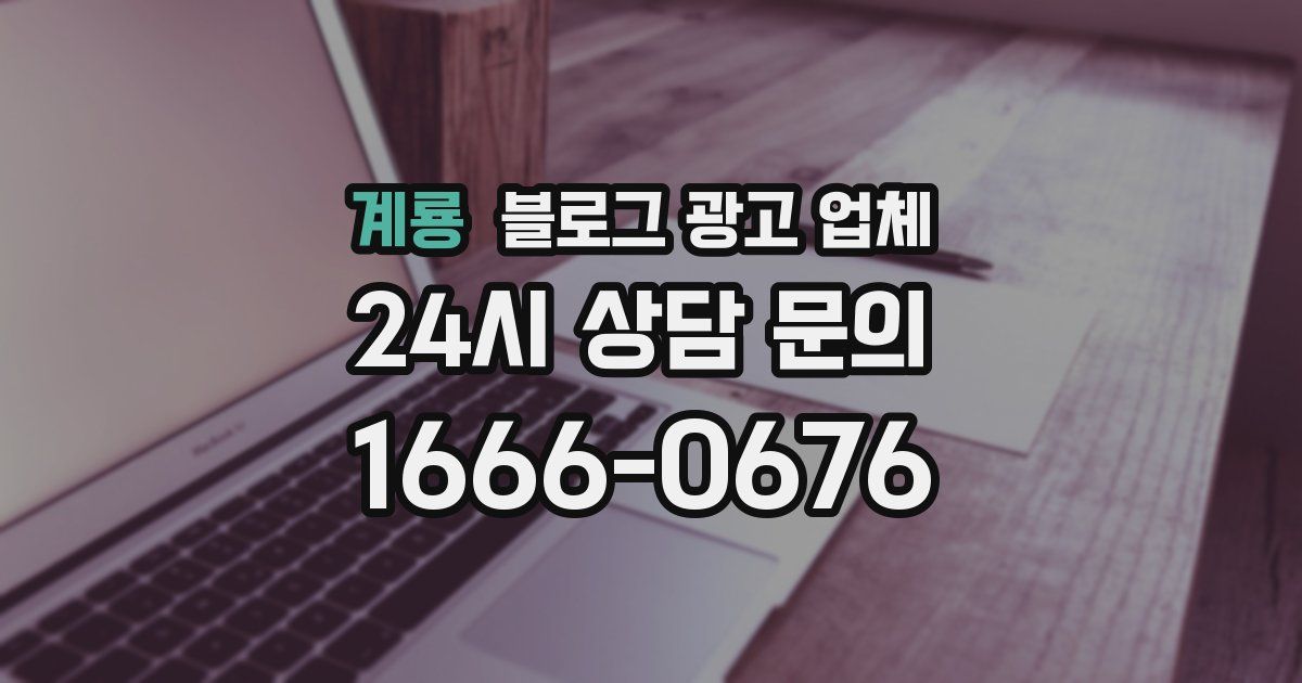 계룡 블로그 광고 업체