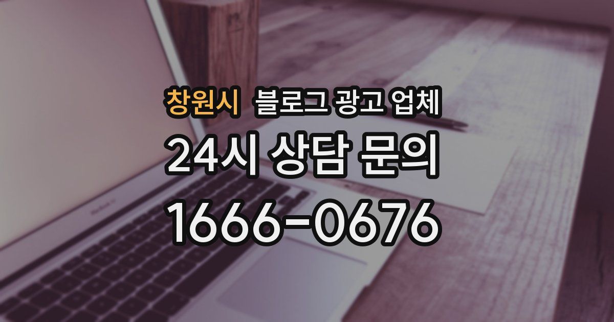 창원시 블로그 광고 업체