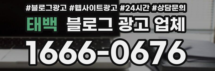 태백 블로그 광고 업체