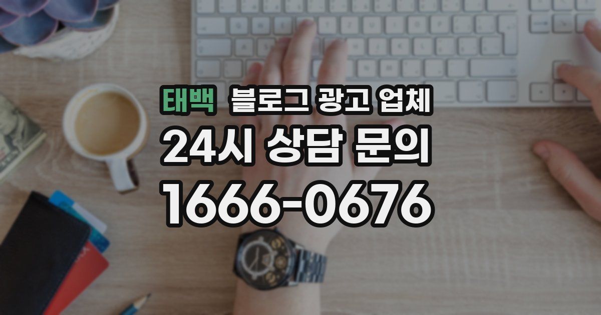 태백 블로그 광고 업체