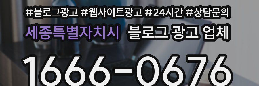 세종특별자치시 블로그 광고 업체