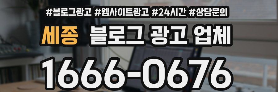 세종 블로그 광고 업체