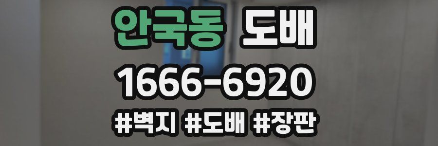 안국동 도배