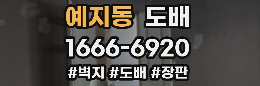 예지동 도배